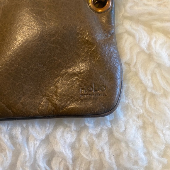 HOBO Handbags - Hobo International Brown Wristlet Clutch with Gold Zipper and Wrist Strap